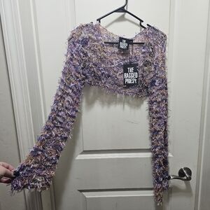 The Ragged Priest Multicolor Textured Crop Top